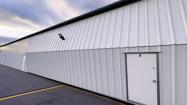 hangar door is closed with piper cherokee 180 safe inside