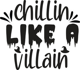 Halloween Print ready vector design for Tshirt, Mug and printing item. bundle design  .Black and white view. design vector set. Icon bundle .