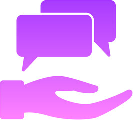 Feedback Glyph Gradient Icon pictogram symbol visual illustration