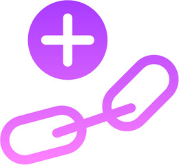 Fototapeta premium Link Building II Glyph Gradient Icon pictogram symbol visual illustration