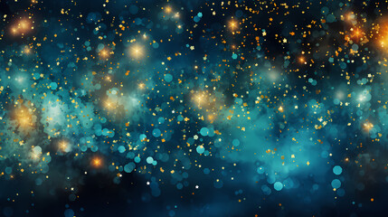 New Years Eve - A Blue And Gold Background With Stars