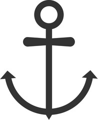 Anchor Glyph Rounded Background Icon pictogram symbol visual illustration