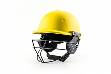 Cricket helmet isolated on a white background