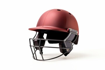 Fototapeta premium Cricket helmet isolated on a white background