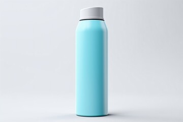 A water bottle isolated on a grey background