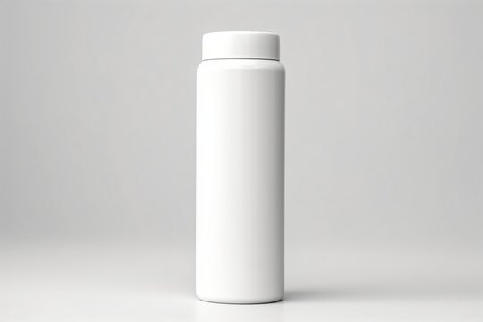 A water bottle isolated on a grey background