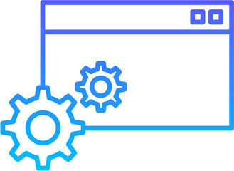 Optimization Line Gradient Icon pictogram symbol visual illustration
