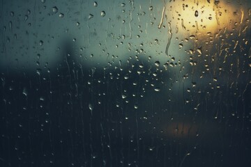 Photo shot through a window, Rain soaked window with a moody ambiance