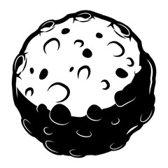 meteorite vector silhouette isolated on white © Arthit