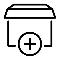 Obraz premium add line icon