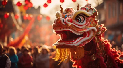 Fotobehang Chinese zodiac dragon. Chinese lunar new year celebration  © Gasia