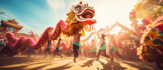 Fotobehang Chinese zodiac dragon. Chinese lunar new year celebration  © Gasia