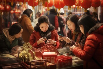 multi generational asian family. Chinese family reunion. heartwarming moments of Chinese family. chinese lunar new year