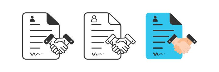 Agreement icon. vector icons designs can be used for mobile, UI. - obrazy, fototapety, plakaty