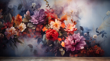 Obraz na płótnie Canvas Flowers wallpaper design