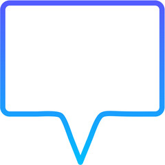 chat 7 Line Gradient Icon pictogram symbol visual illustration