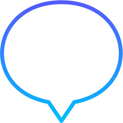 chat 17 Line Gradient Icon pictogram symbol visual illustration