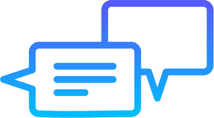 chat 48 Line Gradient Icon pictogram symbol visual illustration