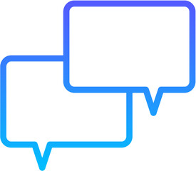 Chat 1 Line Gradient Icon pictogram symbol visual illustration