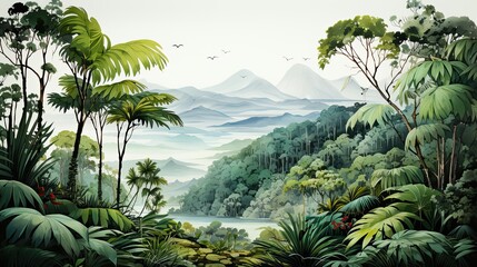wonderful backgrounds of tropical forests.