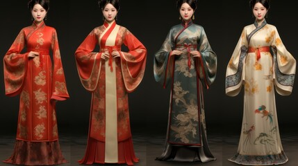 A beautiful Asian woman wearing traditional Chinese dress.