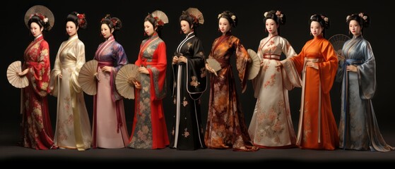 A beautiful Asian woman wearing traditional Chinese dress.