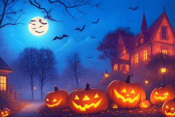Haunting Hours, Halloween Vacation Home in Illustration