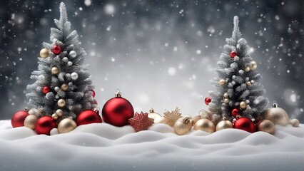 christmas tree and decorations