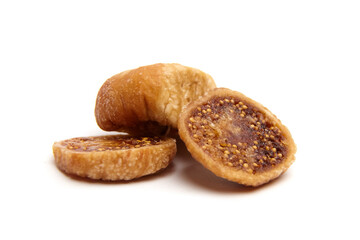 Dried figs isolated on a white background
