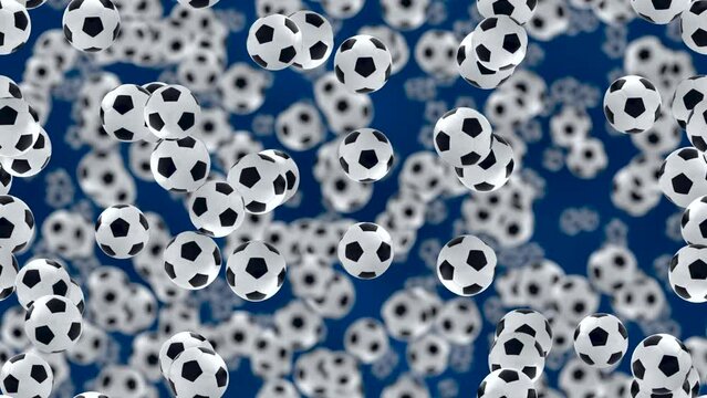 Football soccer ball background LOOP TILE Swirl. This animation of a football soccer ball is loopable and tileable and can create an infinite seamless background texture.