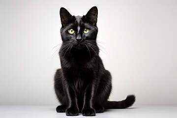 The Enigmatic Black Cat Created with Generative AI