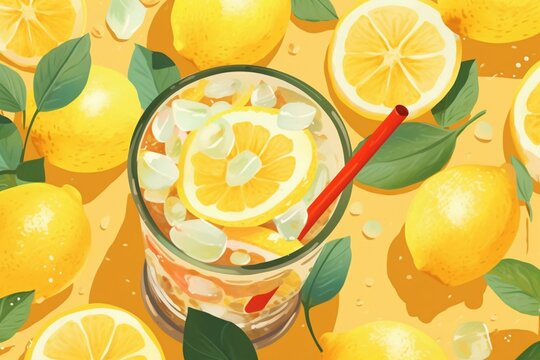 Illustration: lemonade. Generative AI
