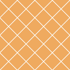 simple check pattern minimalism. white cage on an orange background.
