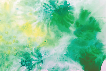 Fototapeta na wymiar Watercolor abstract green stain