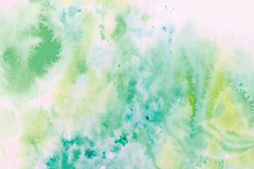 Watercolor abstract green stain