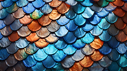 Background of giant fish colorful scale