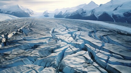 glaciers melted by global warming - obrazy, fototapety, plakaty