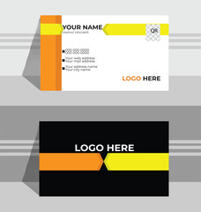 double sided business card template modern and clean style 