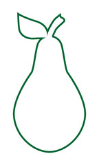 Half avocado isolated on white background. Organic food vector