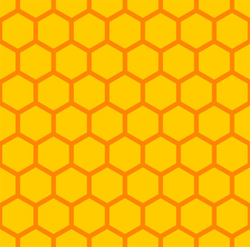 Honeycomb Beehive Hexagon Geometric Pattern Texture Icon. Vector Image.