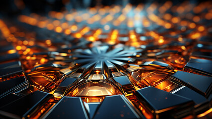 3D Fractal metal fiber background