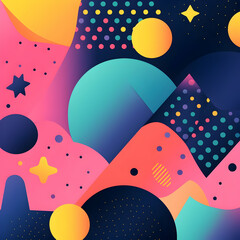 Pattern with clouds, abstract background with circles, Abstract colorful gradient banner vector template