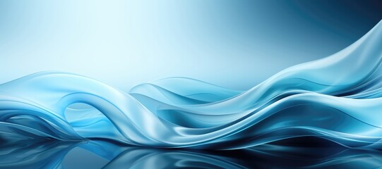 Fototapeta premium A solid blue abstract form stretches across the screen, creating a sense of simplicity and serenity. Photorealistic illustration