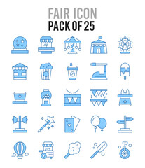 25 Fair. Two Color icons Pack. vector illustration.