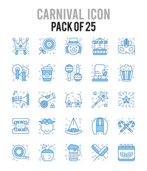 25 Carnival. Two Color icons Pack. vector illustration.