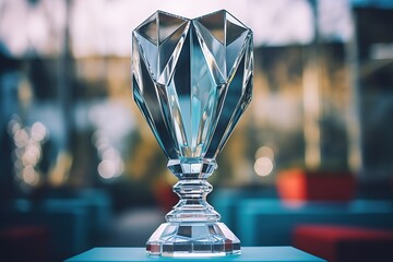 Glass or crystal trophy