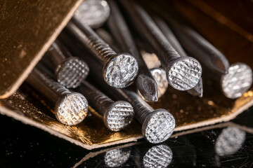 Steel nails used in carpentry and handicrafts for industrial and household. Nails for handmade work...