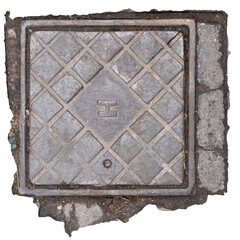 tapa de pared vieja y sucia con oxido