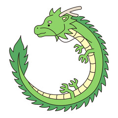 辰年　竜　年賀状　2024正月イラスト	