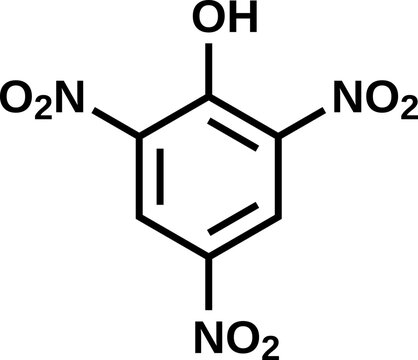 Picric acid structural formula, vector illustration